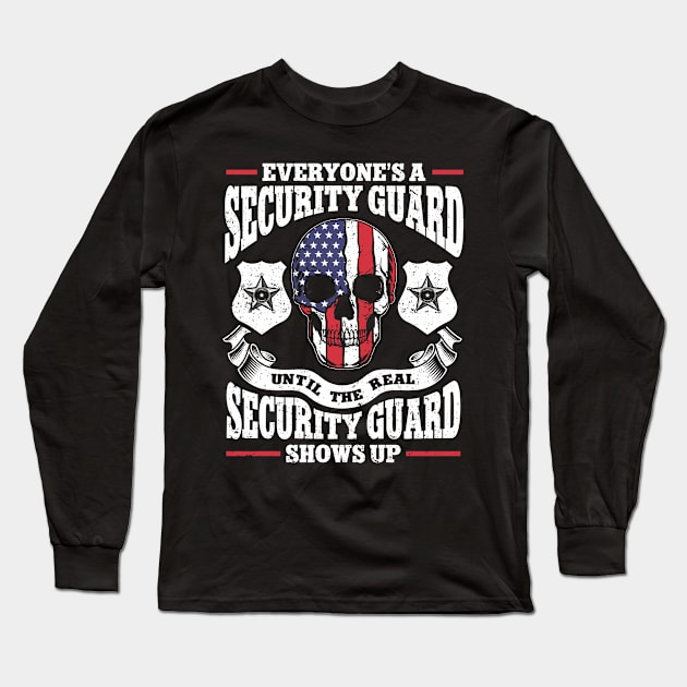 Safety Officer Bouncer Badge Security Guard Long Sleeve T-Shirt by IngeniousMerch